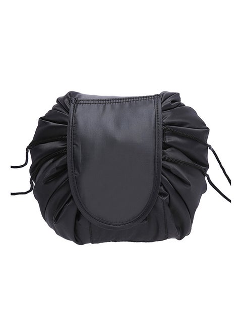 Large Capacity Drawstring Lazy Makeup Toiletry Bag Black