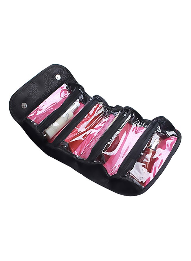 حقيبة متعددة الوظائف بسعة كبيرة لمستلزمات المرحاض أسود - Image 2