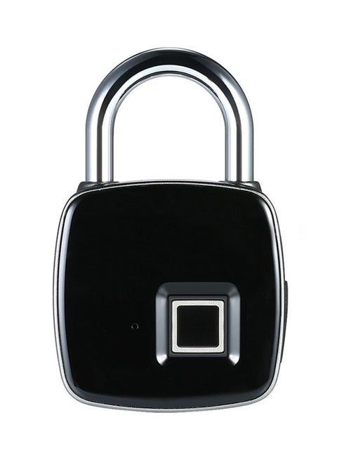 USB Rechargeable Smart Keyless Fingerprint Lock Black 4.7 X 1.5 X 7.5cm