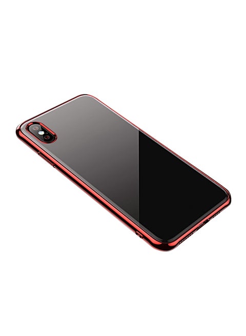 Protective Phone Case 360° Protection Anti-scratch Ultra-thin Mobile Phone Back Cover for iPhone X Clear/Red