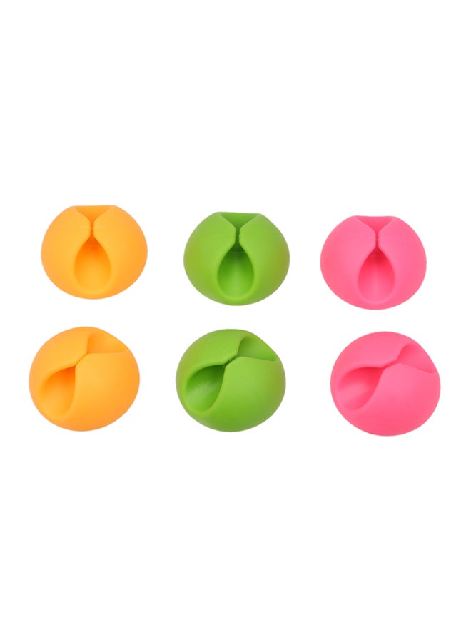 CC-908 6pcs Multipurpose Desktop Cable Holder Phone Cable Winder Earphone Clip Charger Organizer Management Wire Fixer Silicone Holder - Image 1