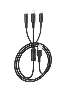 hoco. 3in1 Data Sync And USB Charging Cable1m Black  - Image 1