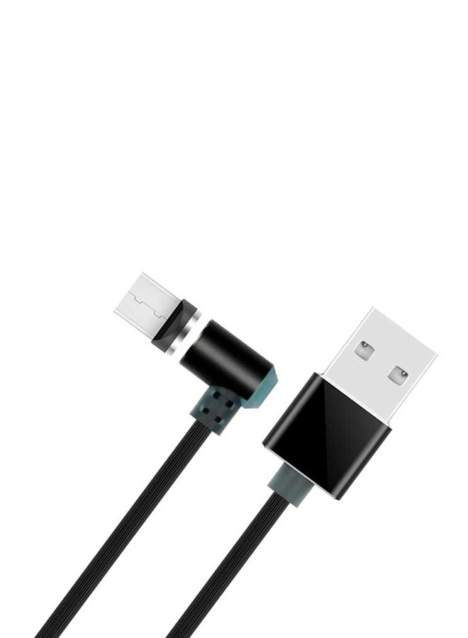 E3 Micro USB Charging Cable for Smart Phones Tablet USB Cord TPE Wire w/ Magnetic Function LED Light T-shaped Elbow Head Support 360° Rotation - Image 1