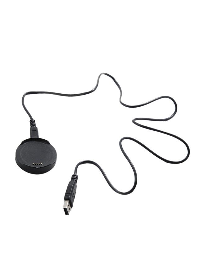قاعدة شحن مغناطيسية لساعة LG G الذكية طراز R W110 مع كابل واجهة شحن USB لنقل البيانات بطول 1 متر أسود - Image 1