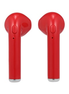 I7S Wireless In-Ear Handsfree Earphones Red/Silver