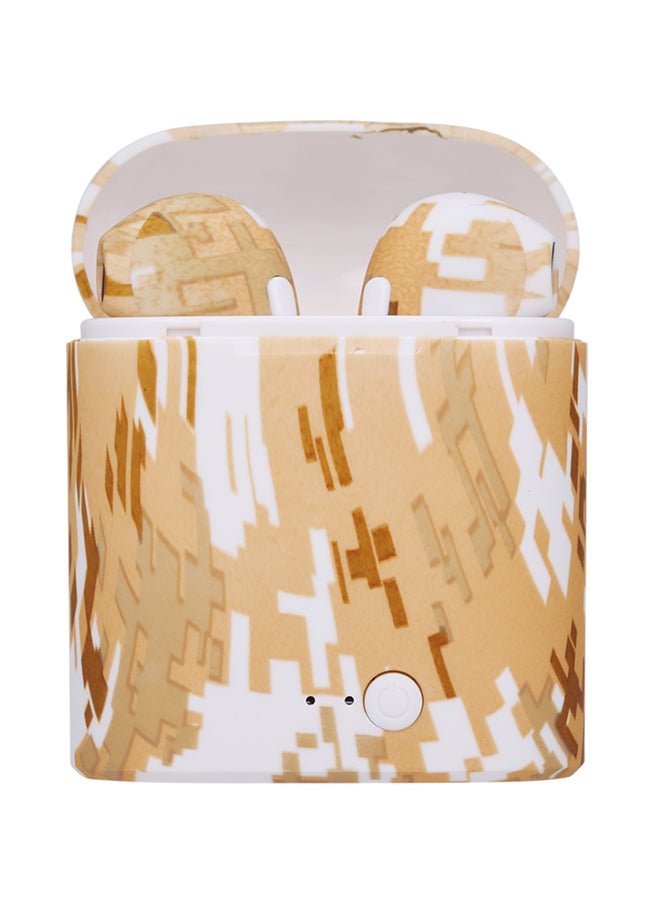 Generic - I7S Wireless In-Ear Handsfree Earphones With Mic Charging Box Beige/White - Image 1
