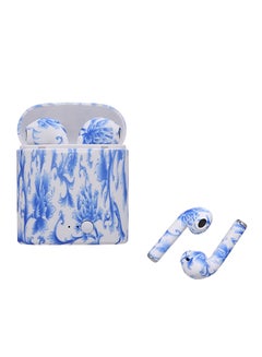 I7S Wireless In-Ear Handsfree Earphones With Mic Charging Box Blue/White