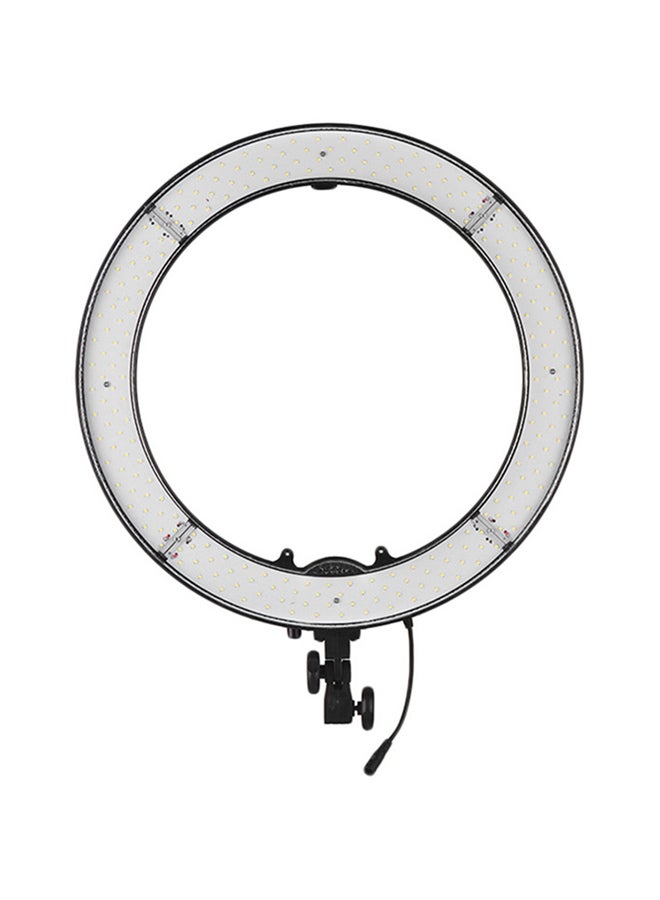 Generic 18 Inches Single Color Temperature Ring Light 55W 240 Pieces LED 85V-220V Full Voltage Anchor Live Light 5500K Dimmable Ring Video Lamp with Plastic Filter Set for Makeup Camera Phone Video Shooting US Plug 