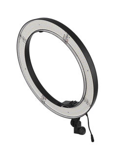 Generic 18 Inches Two Color Temperature Ring Light 55W 85V-265V Full Voltage 480 Pieces LED Anchor Live Light 3200K to 5500K Dimmable Ring Video Lamp with Plastic Filter Set for Makeup Camera Phone Video Shooting EU Plug 
