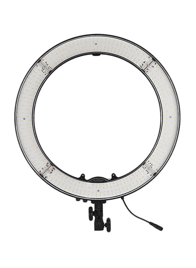 Generic 18 Inches Two Color Temperature Ring Light 55W 85V-265V Full Voltage 480 Pieces LED Anchor Live Light 3200K to 5500K Dimmable Ring Video Lamp with Plastic Filter Set for Makeup Camera Phone Video Shooting US Plug 