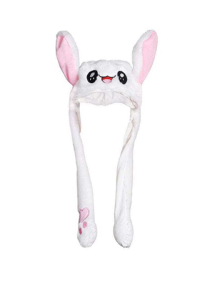 Moving Bunny Ears Soft Plush Cap Pink  - Image 1