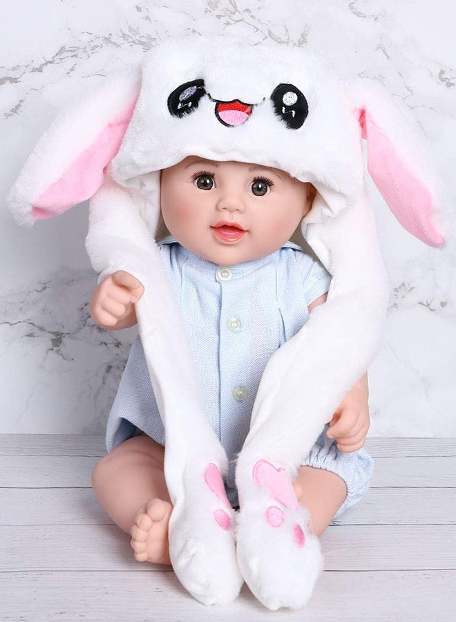 Moving Bunny Ears Soft Plush Cap Pink  - Image 2