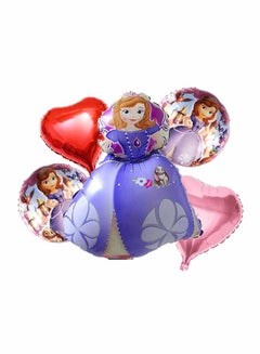 5-Piece Princess Sofia Foil Helium Balloons Bouquet Set