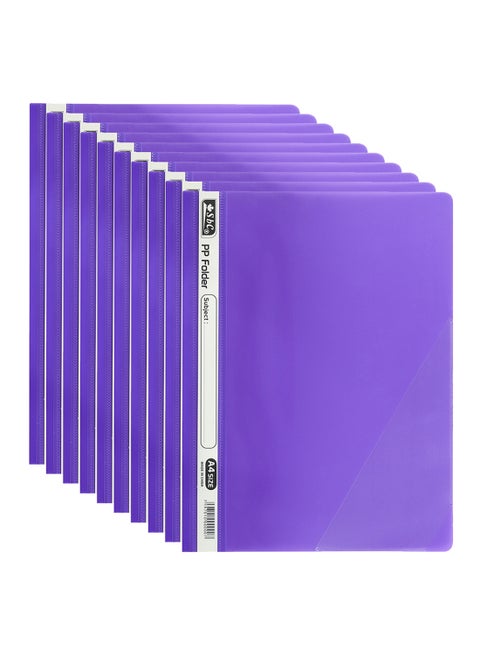 10-Piece Clear File Folder Purple