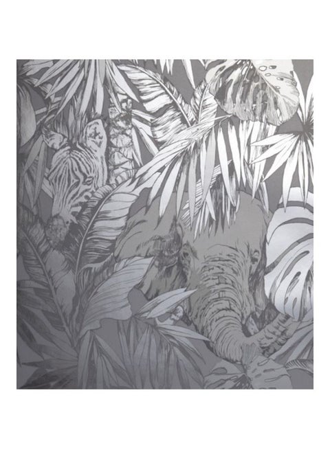 Origin Jungle Printed Wallpaper Graphite 0.53x10meter