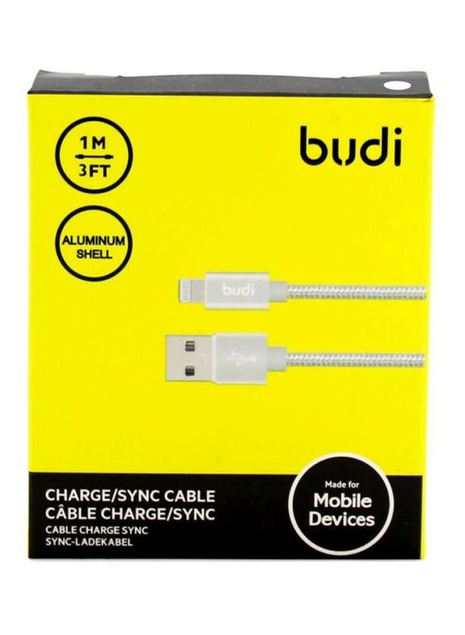 بودي كابل شحن ومزامنة بيانات لايتننغ أبيض