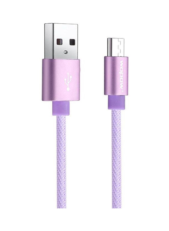 Wopow Micro USB Charging Cable Lavender - Image 1