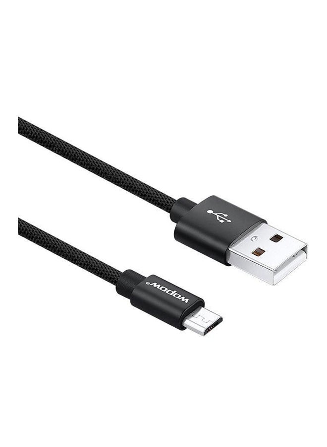 وبو كابل شحن مايكرو USB أسود - Image 1