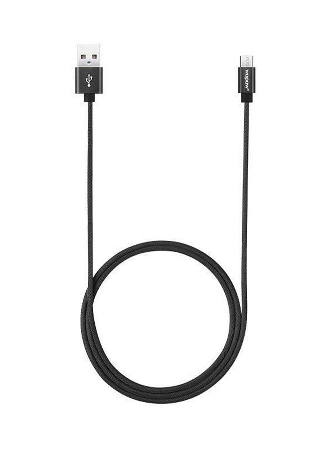 وبو كابل شحن مايكرو USB أسود - Image 3