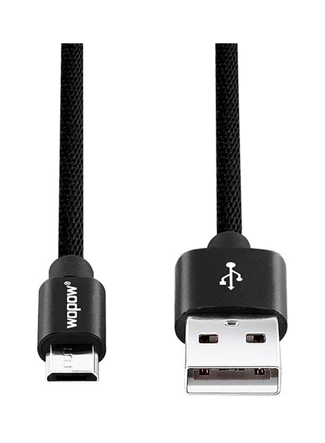 وبو كابل شحن مايكرو USB أسود - Image 4