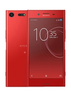 جهاز إكسبيريا XZ بريميوم ثنائي الشريحة لون أحمر ذاكرة 64 جيجابايت يدعم 4G LTE