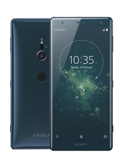 هاتف إكسبيريا XZ2 ثنائي الشريحة لون أخضر داكن مع ذاكرة داخلية سعة 64 جيجابايت وذاكرة رام سعة 4 جيجابايت ويدعم تقنية 4G LTE
