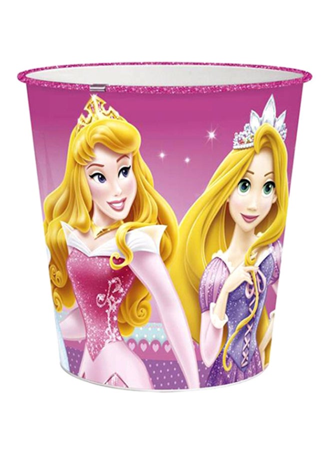 ديزني صندوق قمامة بطبعة شخصية كرتون "Princess" وردي/أرجواني/أصفر 