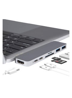 7-In-2 Portable Multi-Port Adapter Space Grey