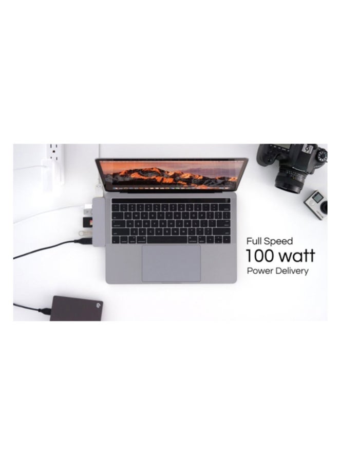 HYPER - 7-In-2 Portable Multi-Port Adapter Space Grey - Image 1