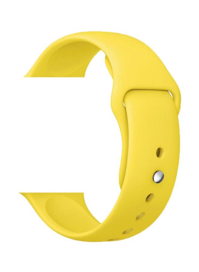 Replacement Band For Apple Watch Series 5/4/3 Sport Edition-42mm and 44mm Yellow - Image 1