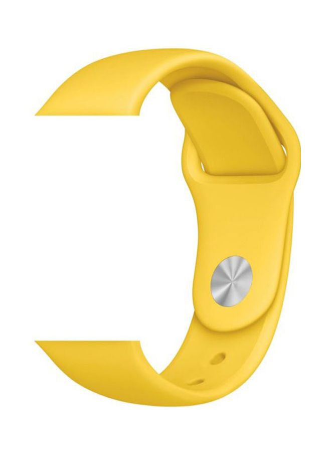 Replacement Band For Apple Watch Series 5/4/3 Sport Edition-42mm and 44mm Yellow - Image 2