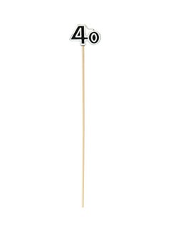 Amscan 40th Celebration Candles On A Stick, Party Favor Black 
