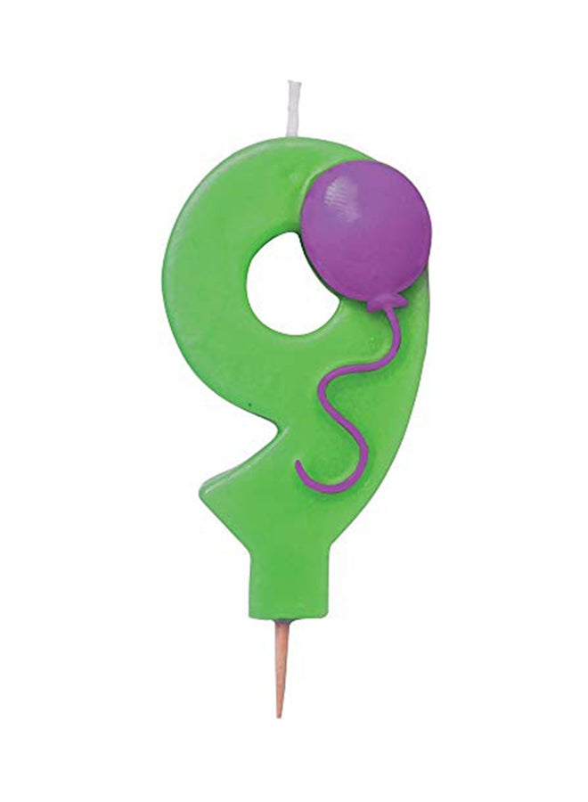 CREATIVE CONVERTING Number 9 Pick Candle With Balloon Party Accessory