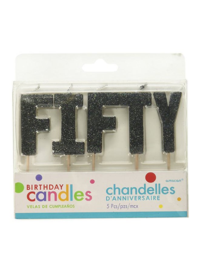 Amscan F-I-F-T-Y Multicolour 1X5.5X5.75 inch - Image 1