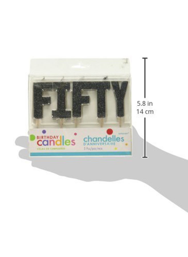 Amscan F-I-F-T-Y Multicolour 1X5.5X5.75 inch - Image 2