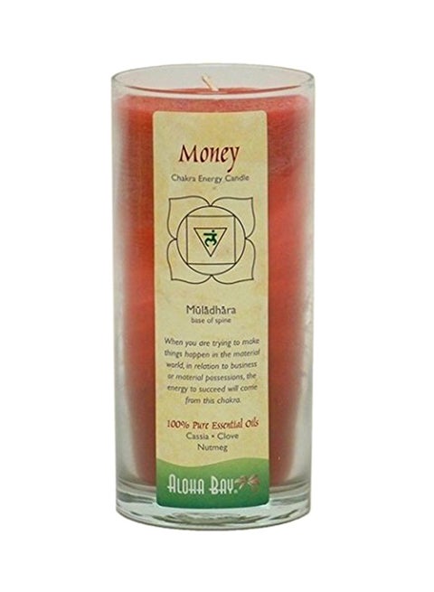 Chakra Candle Jar, Money, Red