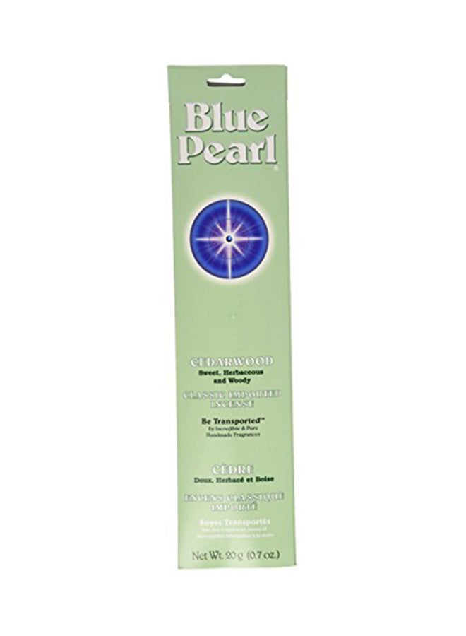 Blue Pearl Classic Fragrance Incense, Cedarwood, 20 Gram  - Image 1