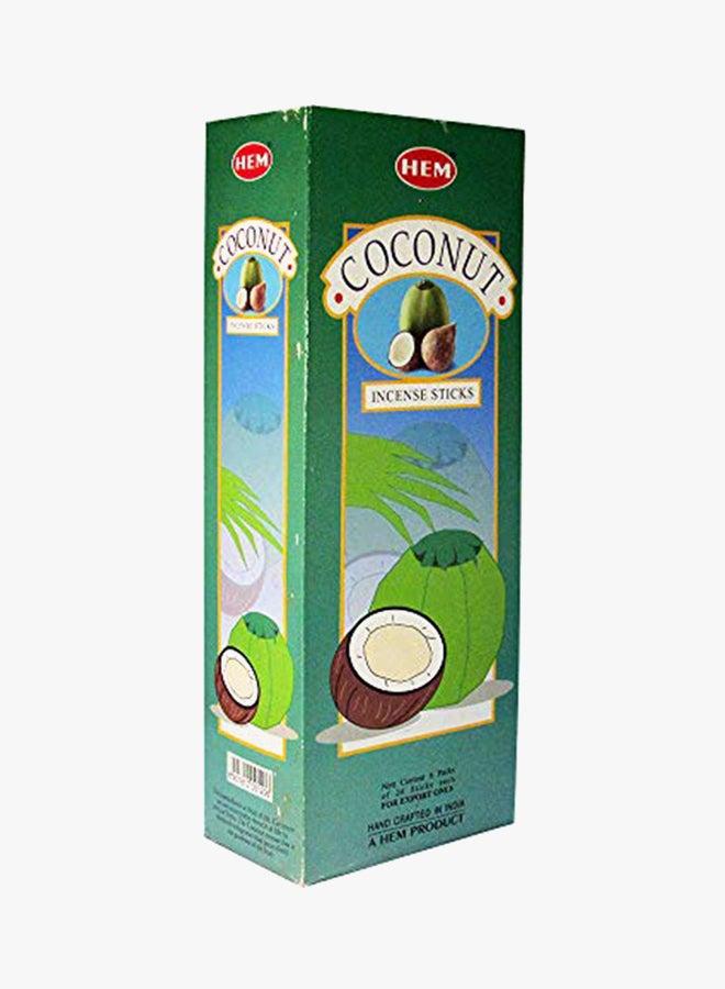 هيم علبة بخور برائحة جوز الهند تحتوي على 6 أعواد أسطوانية وزنها 20 جراماً - Image 2