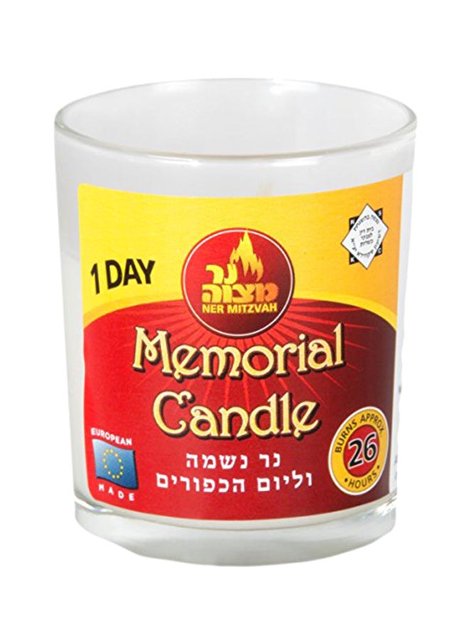 نير ميتزفه إناء زجاجي يحمل عبارة "Memorial Candle"  - Image 1