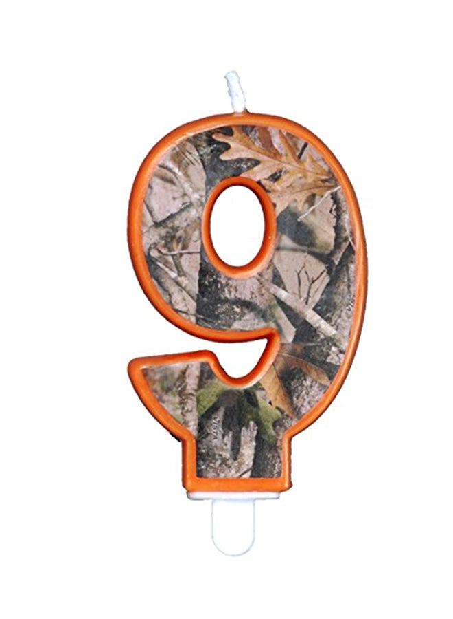 Camo Birthday Candle Number 9 Nine Next Camo Party Collection By Havercamp