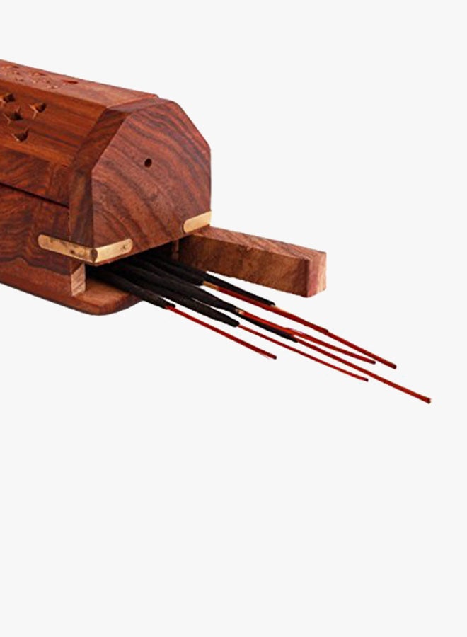 storeindya - Christmas Thanksgiving Gifts Wooden Coffin Incense Sticks Cone Multicolour 2.5X12X2 inch - Image 1