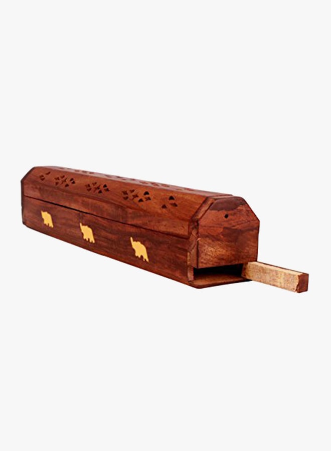 storeindya - Christmas Thanksgiving Gifts Wooden Coffin Incense Sticks Cone Multicolour 2.5X12X2 inch - Image 1