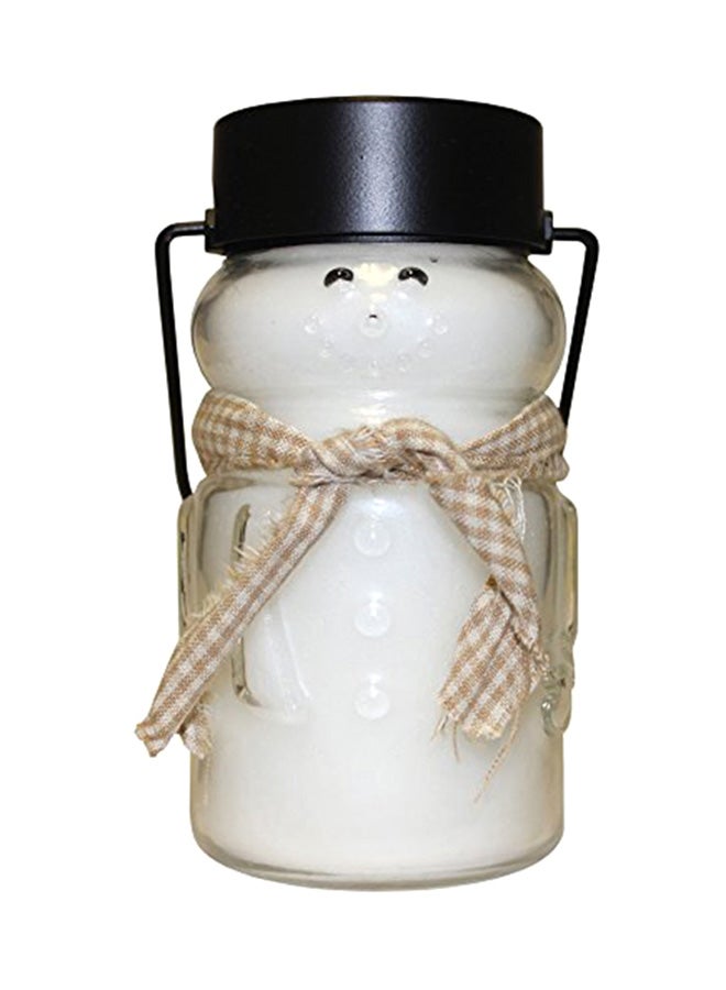A Cheerful Giver Sugar Cookie Snowman Lantern Jar Candle, 10 Ounce