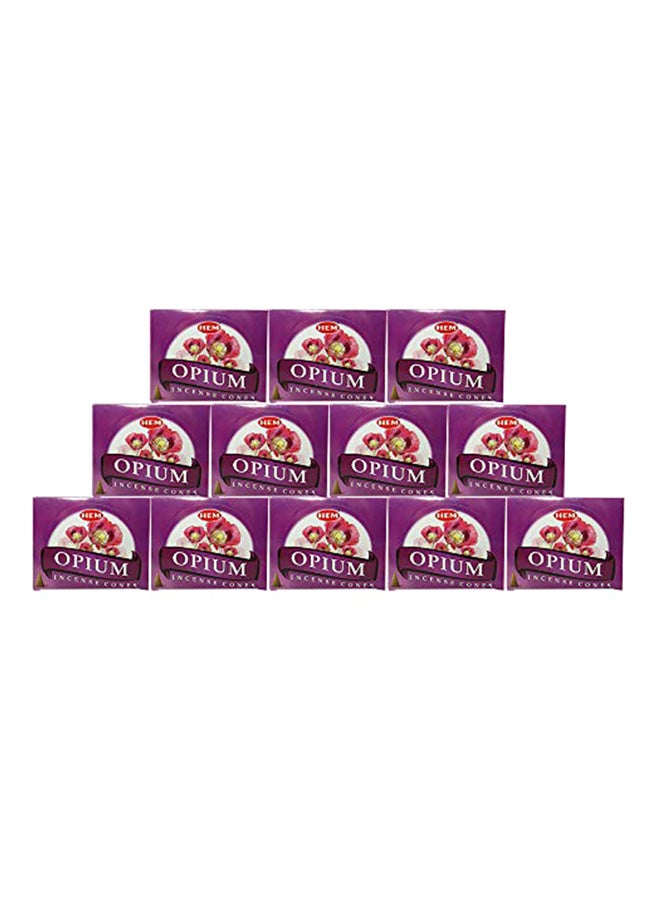 هيم بخور أوبيوم هيم الهندي، 12 عبوة بكل منها 10 مخاريط