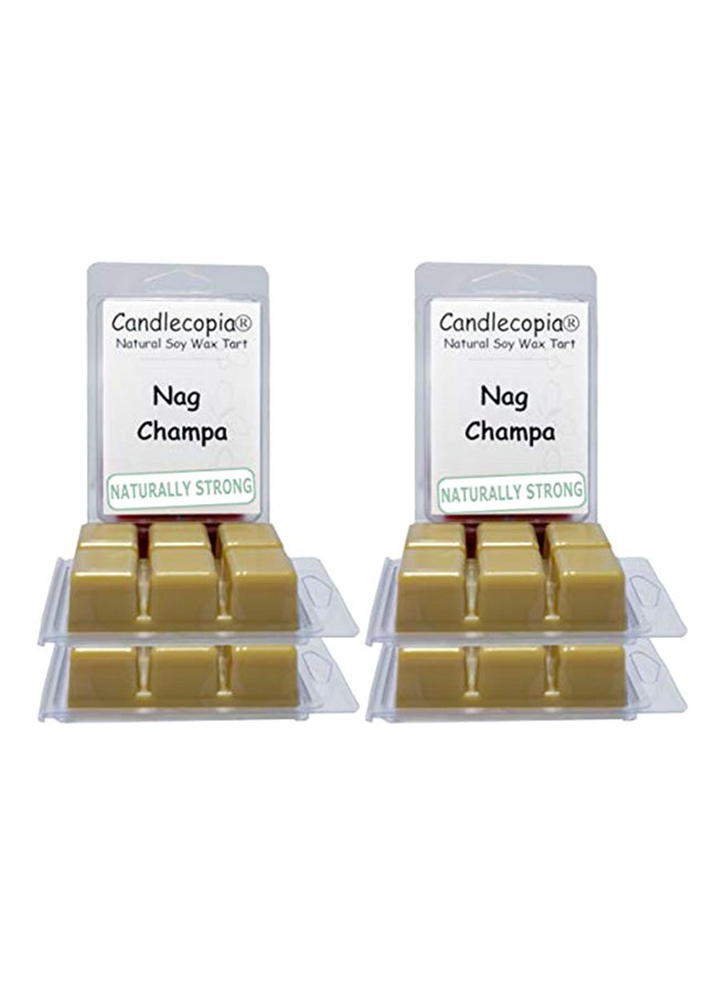 كاندلكوبيا Nag Champa Strongly Scented Hand Poured Vegan Wax Melts, 36 Scented Wax Cubes, 19.2 Ounces in 6 x 6-Packs Multicolour 6X4X2.75 inch