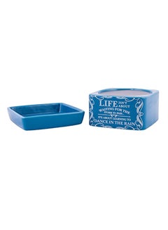 Life Learning Dance in Rain Blue Stoneware Electric 2-in-1 Jar Candle and Wax Tart Oil Warmer Multicolour 3.75X5X5 inch - v1549291183/N20868520A_1