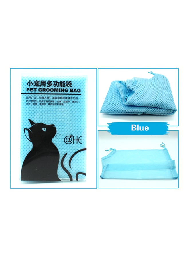 Multi-functional Cat Grooming Bath Bag Blue - Image 2