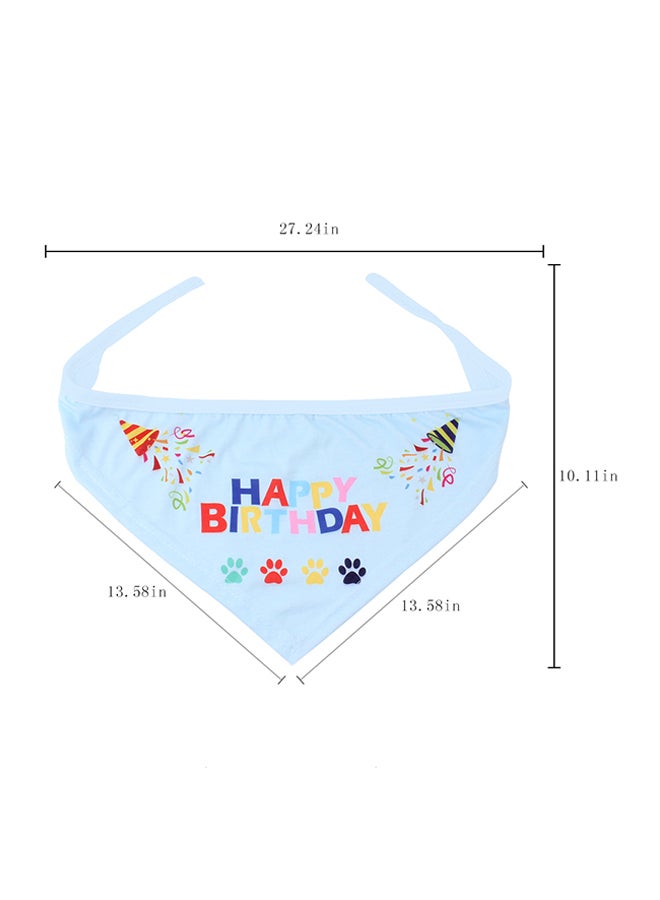 Generic Pet Birthday Bandana Triangle Scarf And Hat Doggie Party Accessories Blue - Image 3