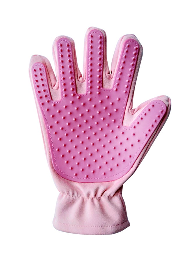 Generic Pet Grooming Glove Brush Deshedding With Enhanced Five Finger Design Right Hand Pink - Image 1
