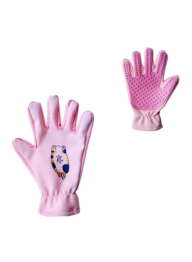 Generic Pet Grooming Glove Brush Deshedding With Enhanced Five Finger Design Right Hand Pink - Image 3